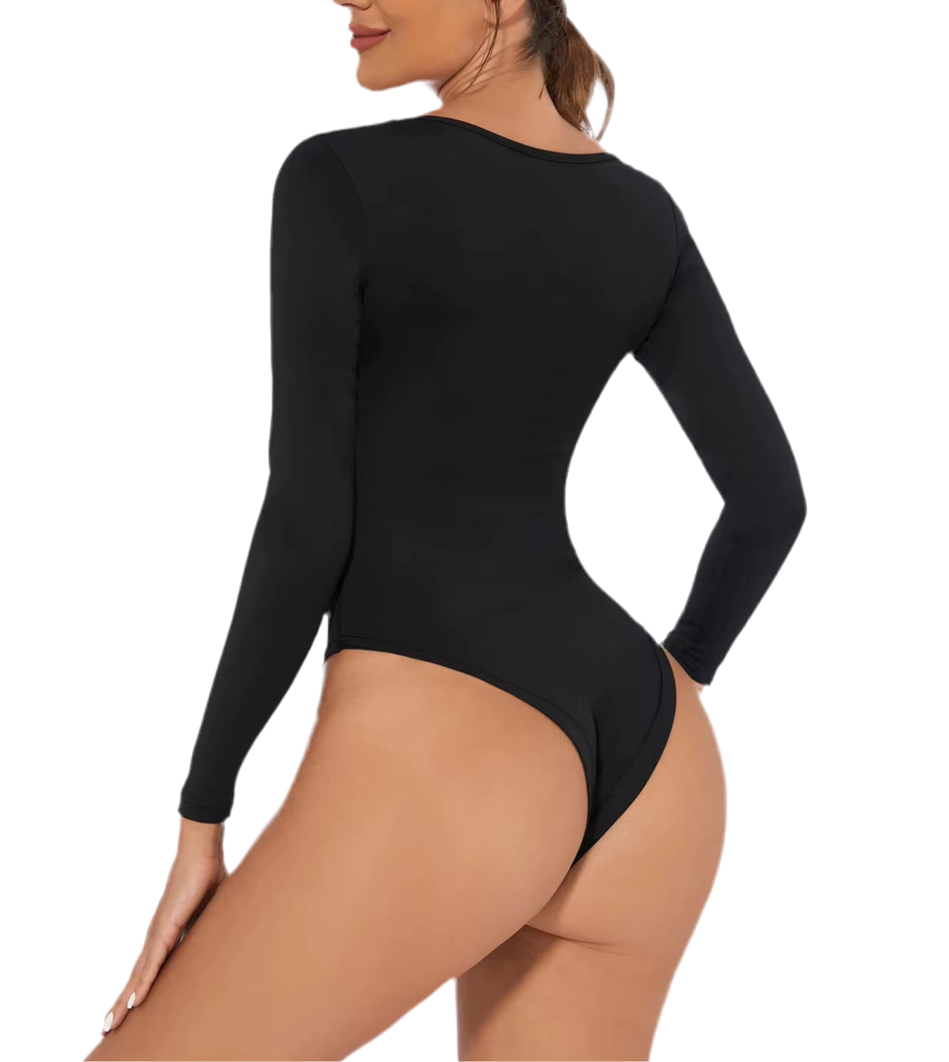 Long Sleeve Thong Bodysuit