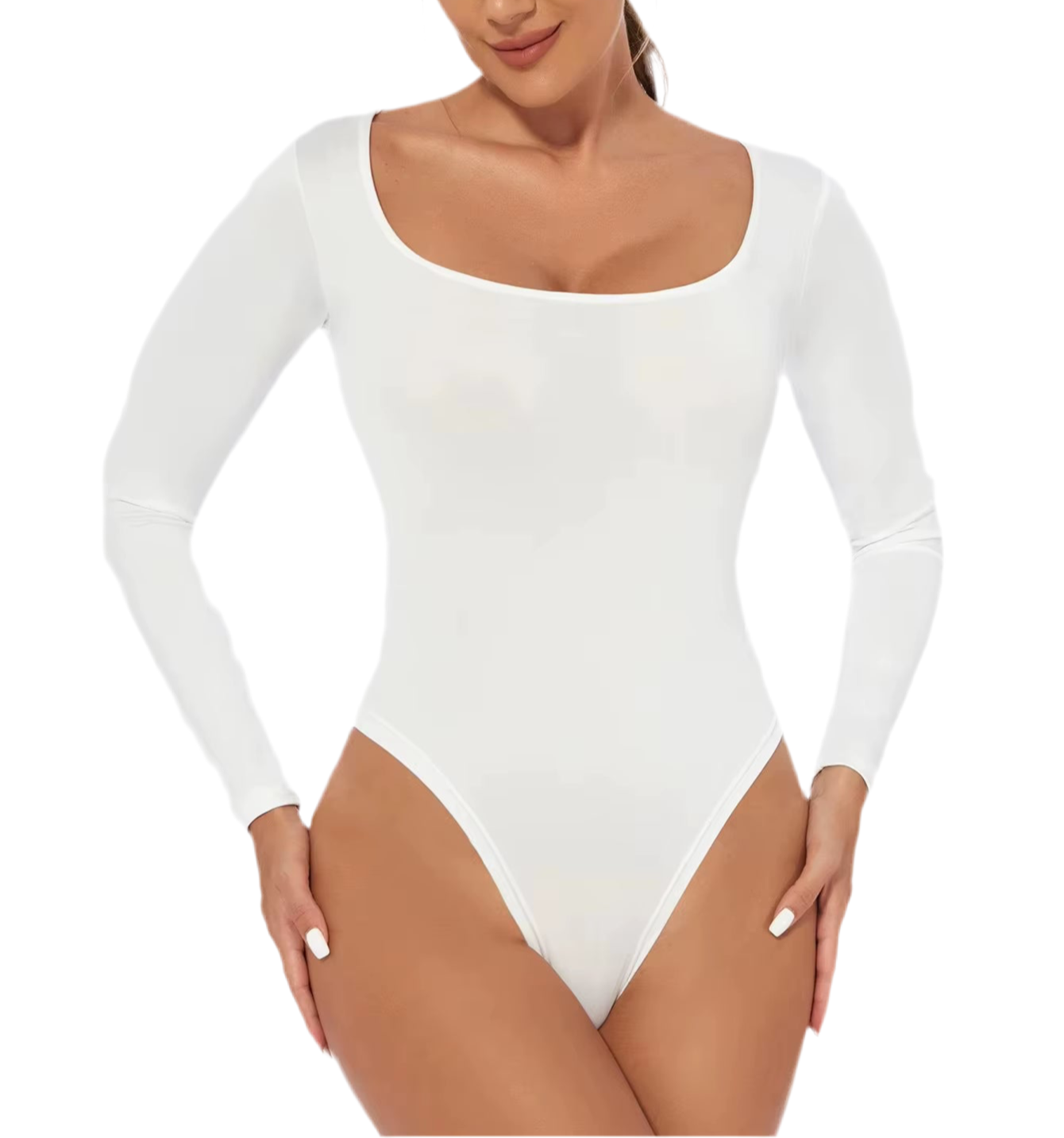Long Sleeve Thong Bodysuit