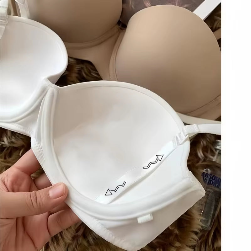 Seamless Push up Bras for Women 1/2 Cup Underwear Padded Bra Comfort Invisible Brassiere Non-Wire Fixed Cup Sexy Lingerie