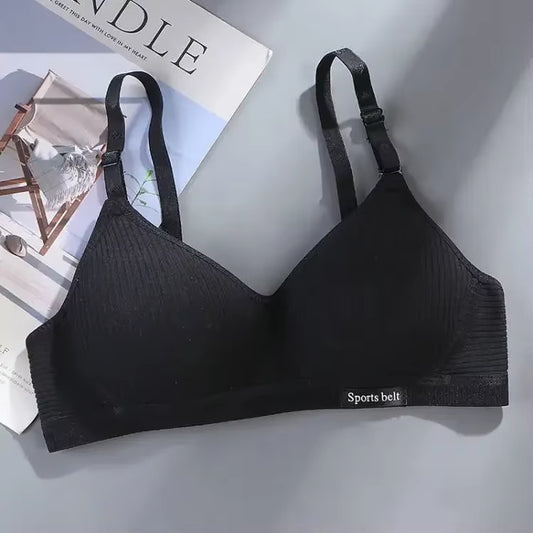 Cotton Women'S AB Cup Bra Underwear Wireless Gathering Comfortable V-Bra Women'S Upward Push Underwear