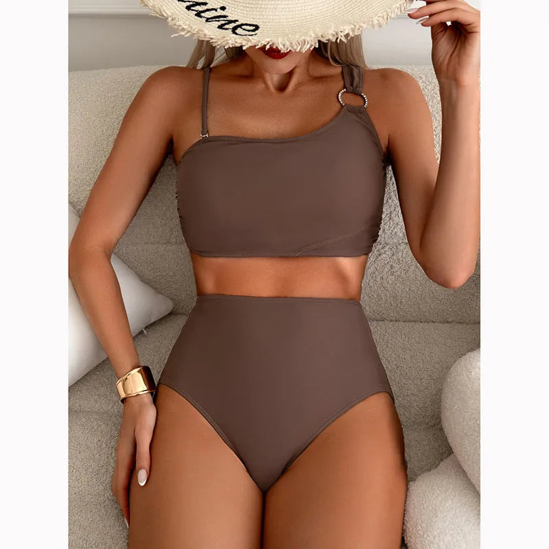 High-Waist Sculpting Two-Piece Swim Set