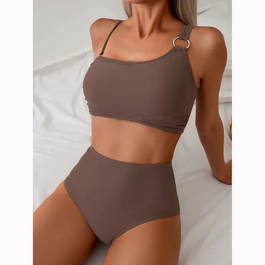 High-Waist Sculpting Two-Piece Swim Set