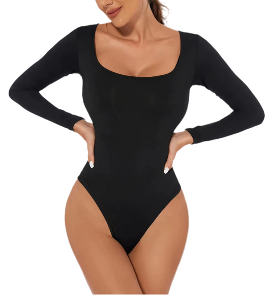 Long Sleeve Thong Bodysuit
