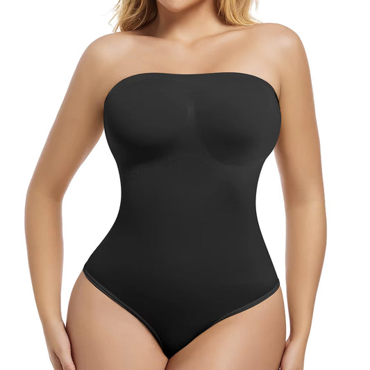 Bodysuits for Women Tummy Control Shapewear Sleeveless Strapless Backless Tank Top Casual Thong Bodysuit Slimming Body Shaper