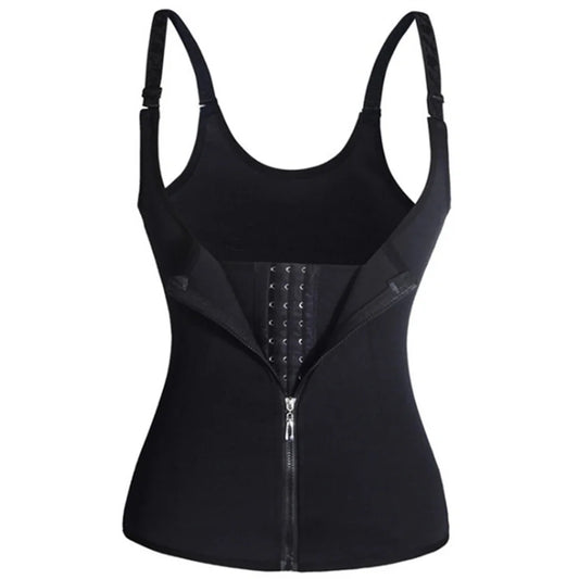 Waist Trainer Tank Top for Women Zipper Body Shaper Tummy Control Sleeveless Top, Women'S Activewear Body Shaping Underwear