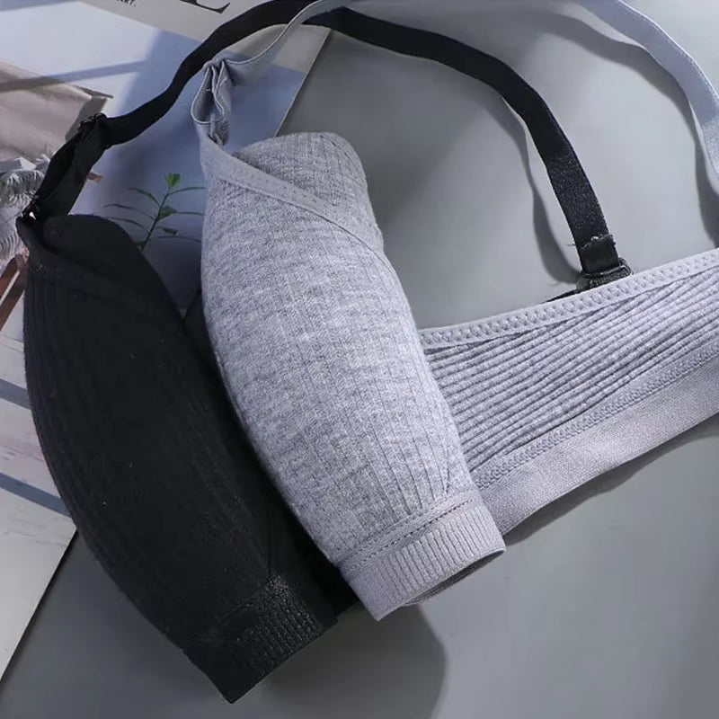 Cotton Women'S AB Cup Bra Underwear Wireless Gathering Comfortable V-Bra Women'S Upward Push Underwear